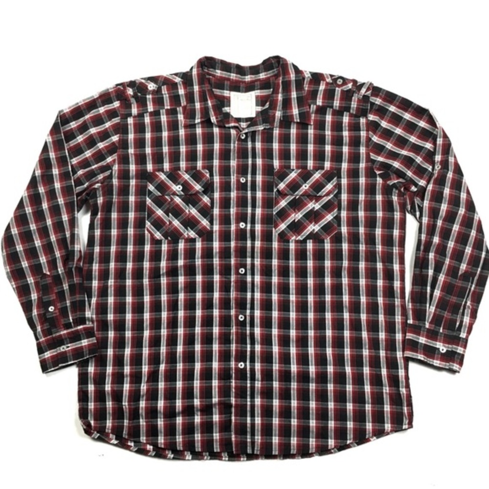 Colours Alexander Julian Plaid Button Front Shirt
